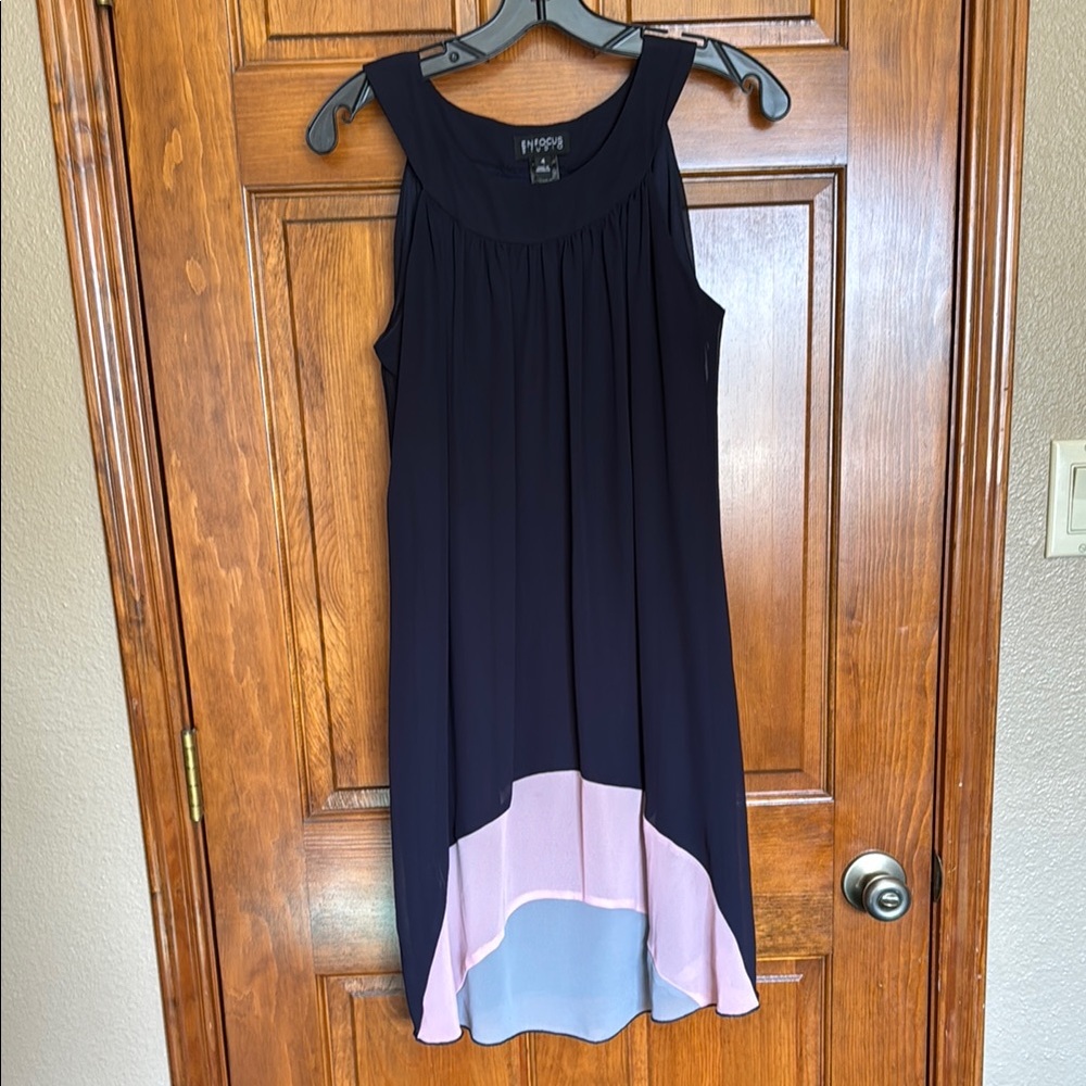Sleeveless Black and Pink Dress